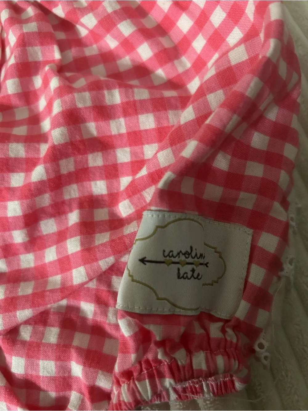 Pink Gingham boutique Ruffle Baby Romper